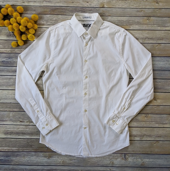Express Men's Extra Slim Fit White Dress Shirt - Picture 5 of 8